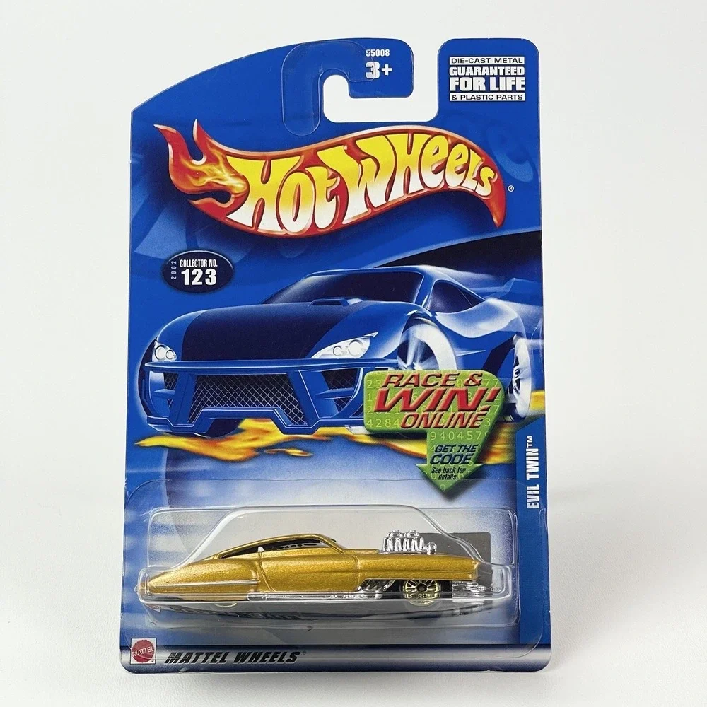 Evil Twin Hot Wheels 2002 Collector #123 Dark Gold Chrome Gold Lace Wheels